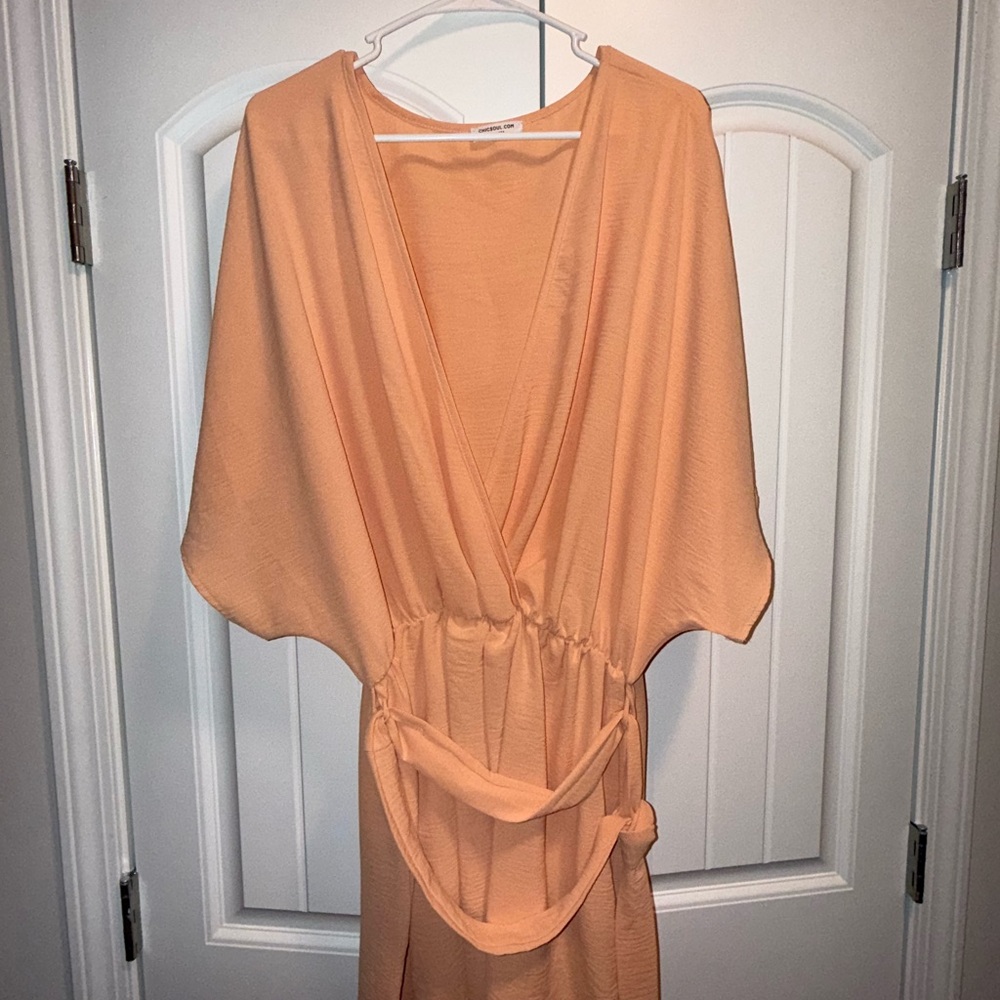 Chic Soul Super Cute Romper, Peach